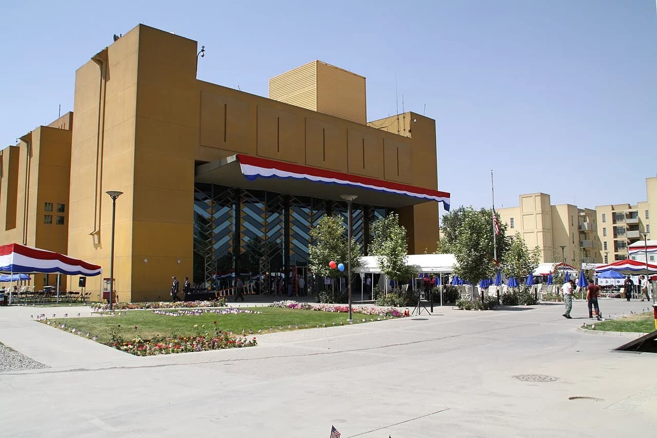 Historic view of the U.S. Embassy compound in Kabul